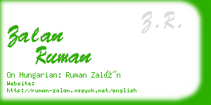 zalan ruman business card